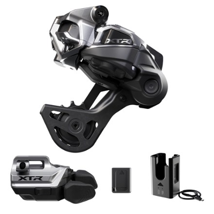 Shimano XTR Di2 M9250 SGS Mid-Cage Rear Derailleur and Shifter Upgrade Kit - Clamp Band 0