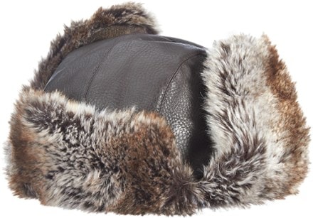 Dorfman Hat Co. Weathered Vegan Leather Trooper Trapper Hat 1
