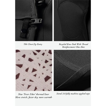 VISSLA New Seas Hooded U-Zip 5/4 mm Wetsuit - Men's 3