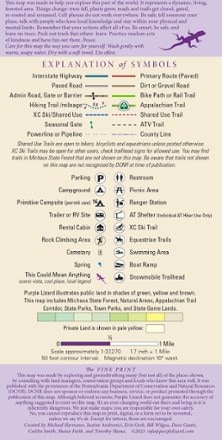 Purple Lizard Maps Michaux Pennsylvania State Parks & Forests Map - 3rd Edition 2