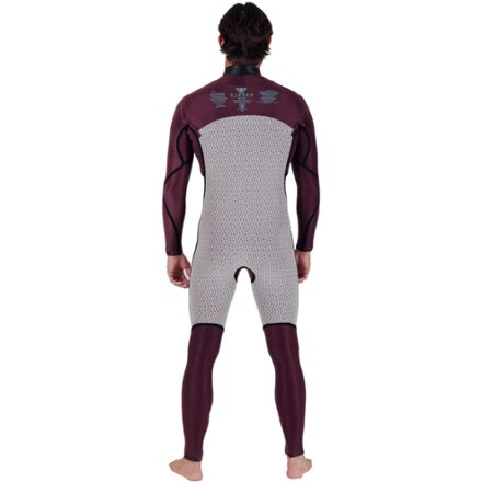 VISSLA New Seas U-Zip 3/2 mm Wetsuit - Men's Wetsuit shown inside-out