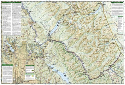 National Geographic Glacier/Waterton Lakes National Parks Trail Map 1