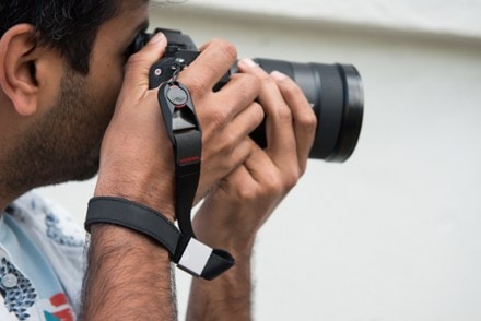 Peak Design Cuff Wrist Strap In use (Black)