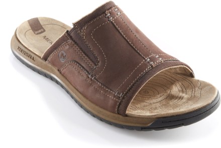 mens leather slide slippers