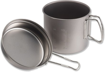 Snow Peak Trek 1400, SCS-009T, Japanese Titanium Cookware Set Pot and Skill