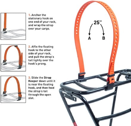 Rear bike on sale rack straps