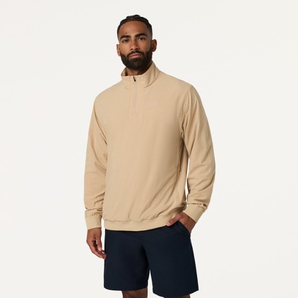 On Body Image of color Khaki Linen Texture