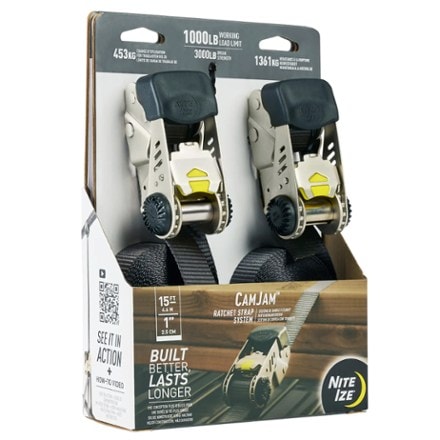 Nite Ize CamJam Ratchet Strap System - Package of 2 Size Large: 1000 LB WLL