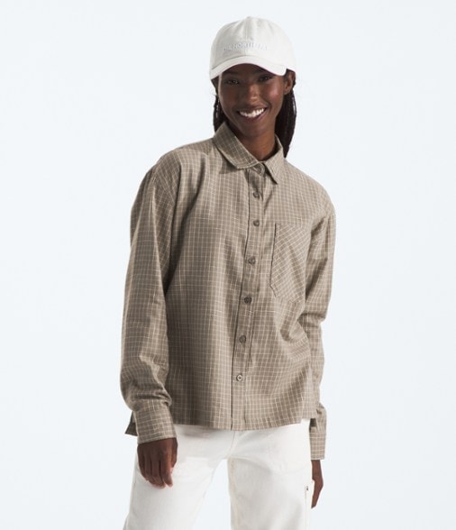 On Body Image of color Cavern Grey Grid Plaid