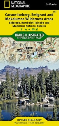 National Geographic Carson-Iceberg, Emigrant & Mokelumne Wilderness Areas Topographic Map 0