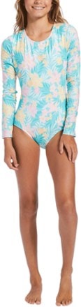 Billabong Mermaid Feels Long-Sleeve One-Piece Swimsuit - Girls' 2