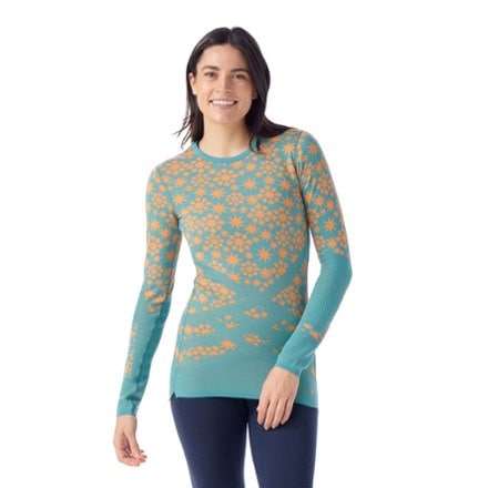 Smartwool Intraknit Thermal Merino Pattern Crew Base Layer Top - Women's 1