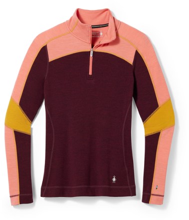 Smartwool Classic Thermal Merino Colorblock Quarter-Zip Base Layer Top - Women's 0