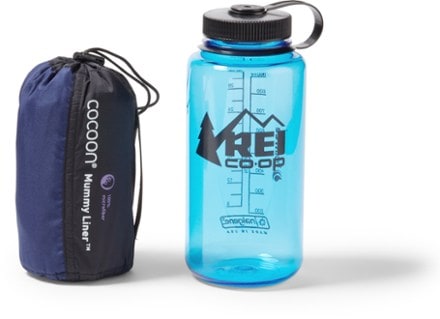 COCOON Microfiber Mummy Liner Stuff sack (32oz. water bottle sold separately) (Twilight Blue)