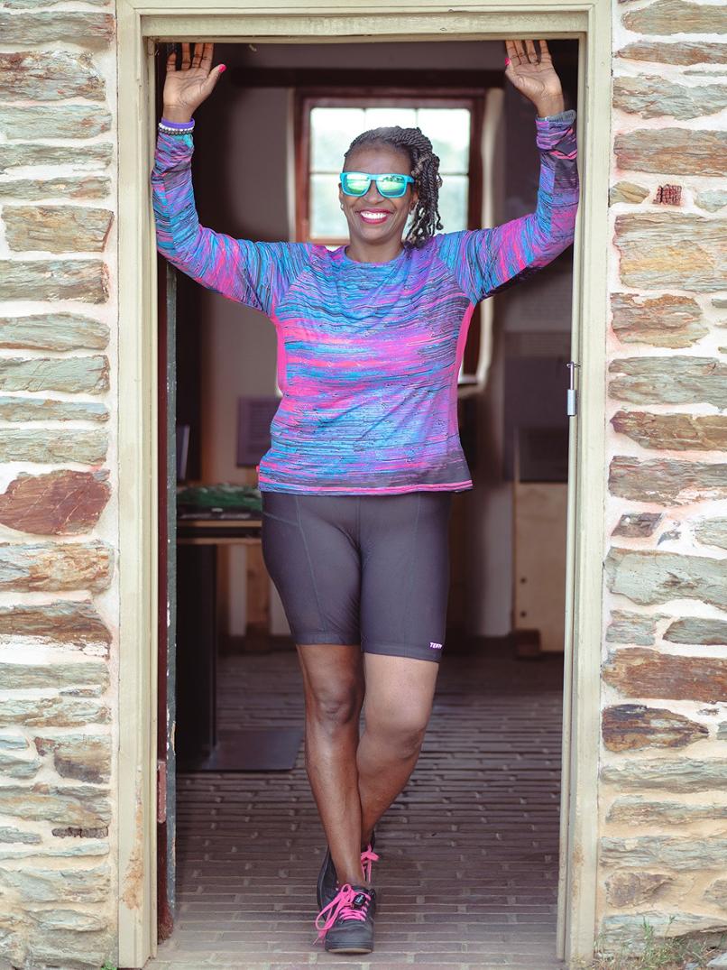 Location Image for Touring Bike T-Shorts - Women's Plus Sizes