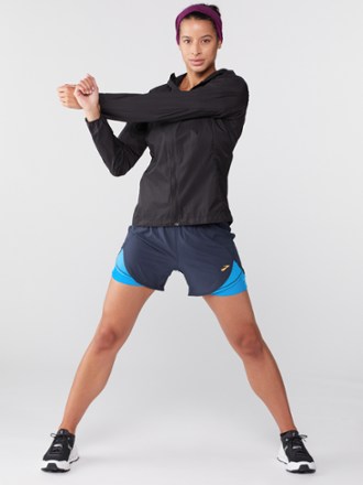 brooks 2 in 1 running shorts women's