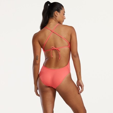 TYR Durafast Elite Crosscut Tieback Solid One-Piece Swimsuit - Women's 1