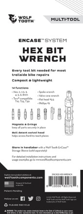 Wolf Tooth Components EnCase Hex Bit Multi-Tool Back view (None)