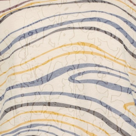 Swatch Image of color Ivory Tidal Print