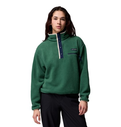Columbia Columbia Women's Helvetia II Cropped Half-Snap Fleece Pullover  Green 3X - $85.00 at REI.com