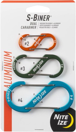 Nite Ize S-Biner Aluminum Dual Carabiners - Package of 3 0