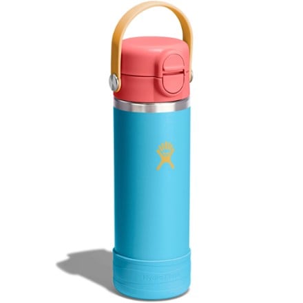 Hydro Flask Kids' Wide-Mouth Vacuum Bootle with Straw Cap and Bottle Boot - 18 fl. oz. 1