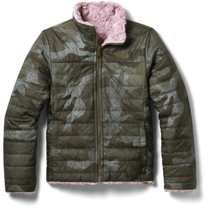 The North Face Reversible Mossbud Swirl Fleece Jacket - Girls