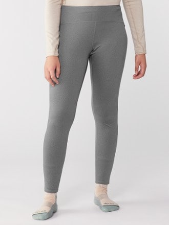 Base layer trousers, Baby ski leggings - WARM grey