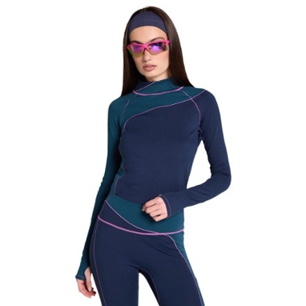 SENIQ Wool Sculpt Merino Mock-Neck Long-Sleeve Base Layer Shirt - Women's 3