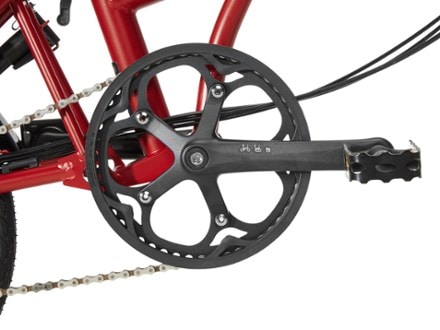 Brompton C Line Explore Folding Bike - High Crankset (House Red)