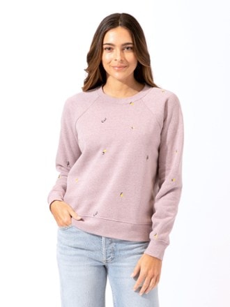 Threads 4 Thought Lemon Embroidery Triblend Crew Sweatshirt - Women's 0