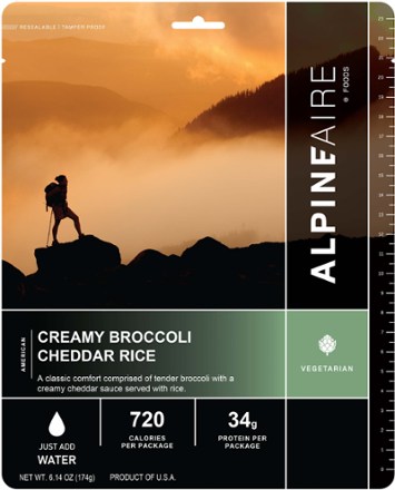AlpineAire Foods Creamy Broccoli Cheddar Rice - 1 Serving 0