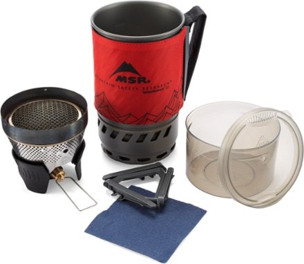MSR WindBurner Personal Stove System Everything included (Red)