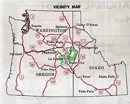 Wallowa-Whitman National Forest Map