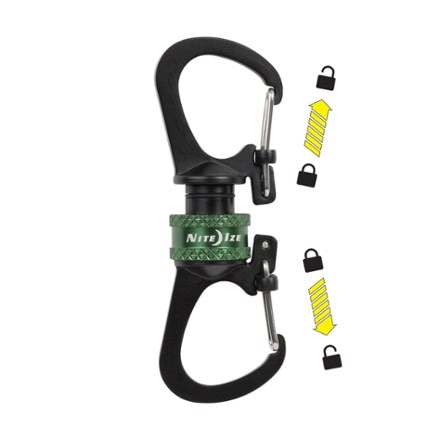 Nite Ize SlideLock 360 Magnetic Locking Dual Carabiner 4