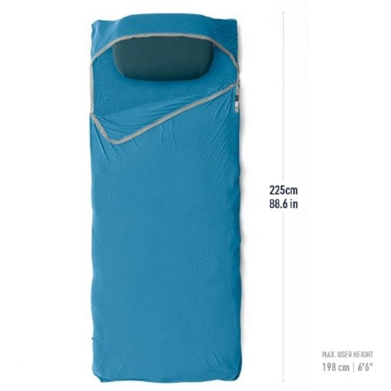 Sea to Summit Breeze Lightweight Traveller Sleeping Bag Liner with Insect Shield Pillow not included