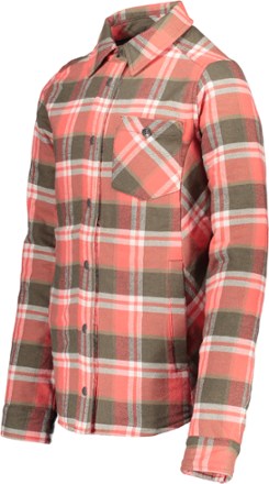 Obermeyer Avery Flannel Insulated Shirt Jacket - Coral Berm Plaid - Kids' 4