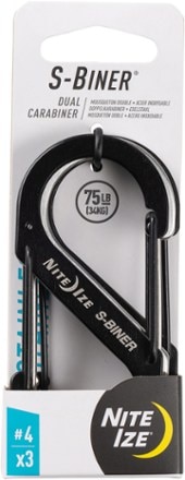 Nite Ize S-Biner #4 Stainless-Steel Dual Carabiners - Package of 3 0