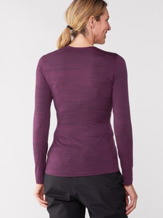 Icebreaker 200 Oasis Long-Sleeve Crewe Ski Tracks Base Layer Top - Women's 2