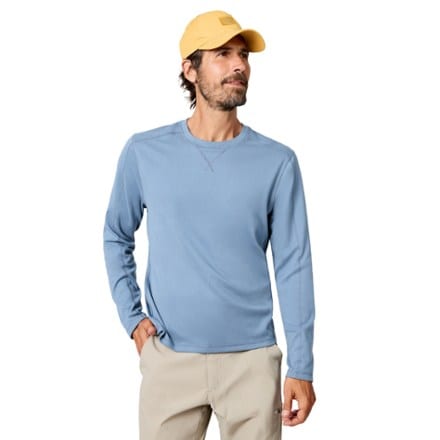 Free Country Sueded Pique Long-Sleeve Crew Shirt - Men's 0