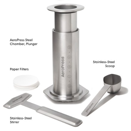 AeroPress Coffee Maker – Steel Sansujyuku sansujyuku.com