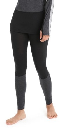 icebreaker 125 ZoneKnit™ Merino Thermal Women's Leggings, Black/Jet Heather  