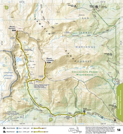National Geographic Colorado 14ers North Topographic Map Guide 2
