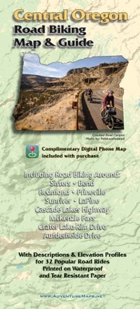 Adventure Maps Central Oregon Road Biking Map 0