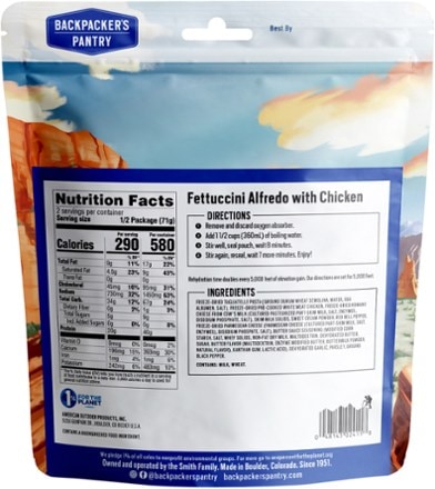 Backpacker's Pantry Fettuccini Alfredo With Chicken - 2 Servings 1