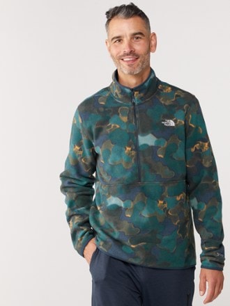 THE NORTH FACE - Men's camo print half-zip logo hoodie 