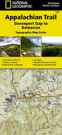 National Geographic Appalachian Trail: Davenport Gap to Damascus Topographic Map Guide 0