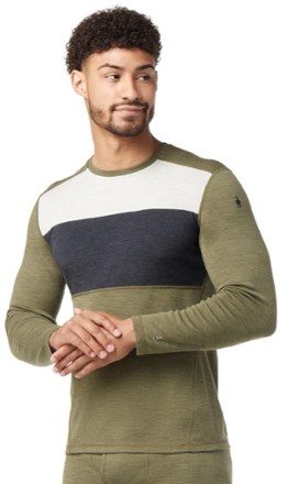 Smartwool Classic Thermal Merino Colorblock Base Layer Crew Top - Men's 1
