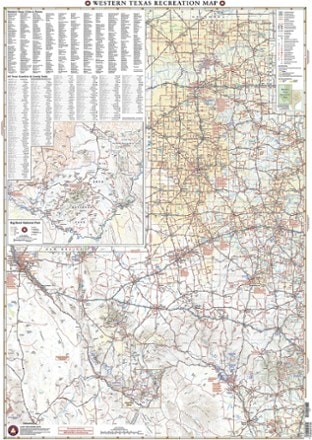 Benchmark Maps Western Texas Recreation Map 1