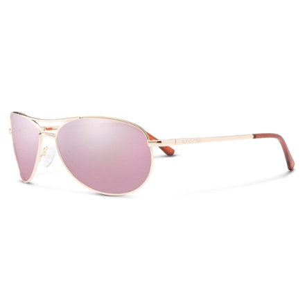 Suncloud Women's Patrol Polarized Sunglasses  Pink Polarized Pink Gold Mirror